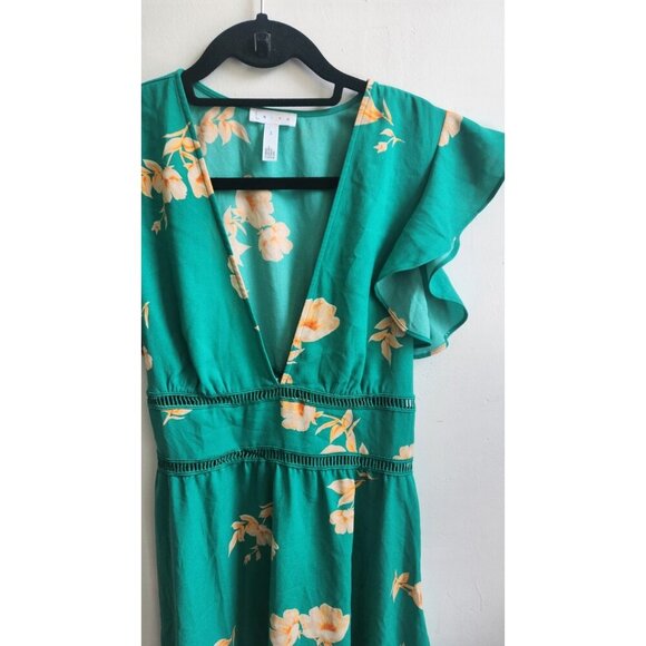 Leoth Short Sleeve Floral Shift Dress Size S - Picture 3 of 9